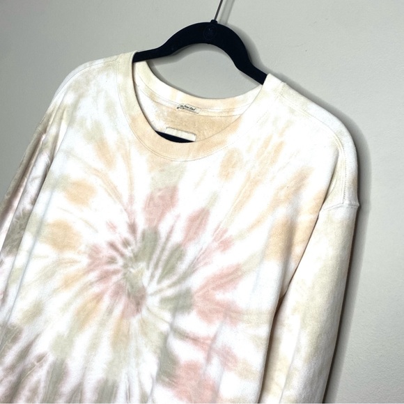 Abercrombie & Fitch Tie Dye Swirl Soft A&F Collection Crewneck Sweatshirt Medium - Picture 4 of 7